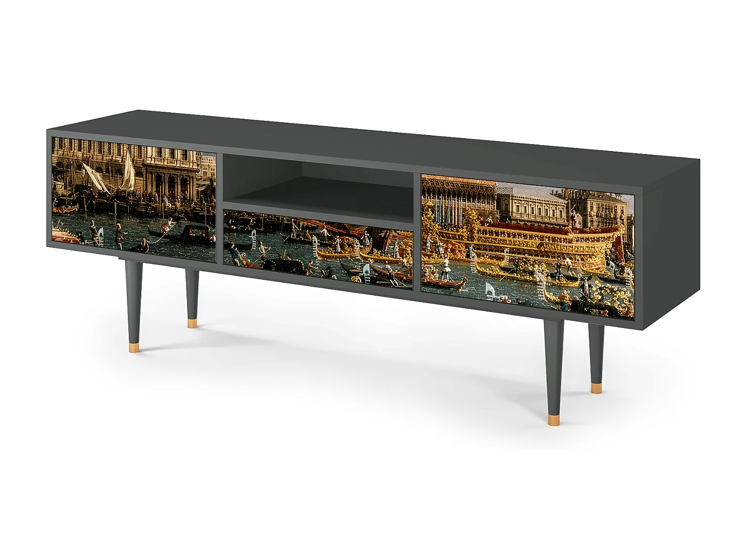 Meuble TV - 170х59х41 cm - T6 - The Bucintoro, Anthracite