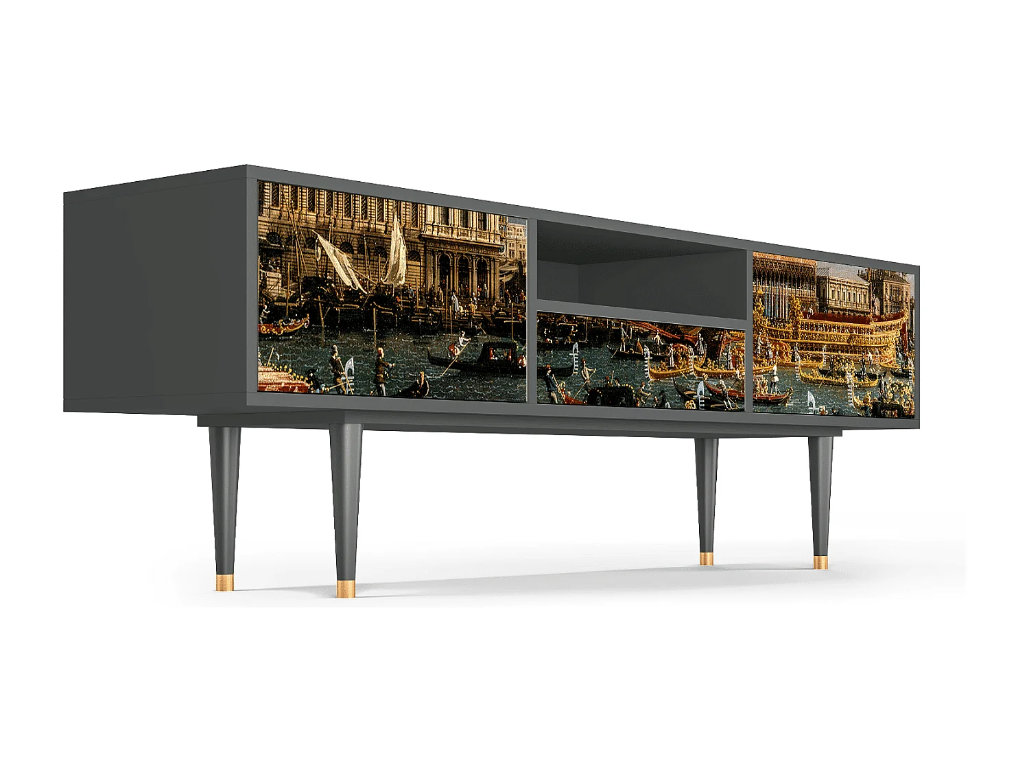 Meuble TV - 170х59х41 cm - T6 - The Bucintoro, Anthracite