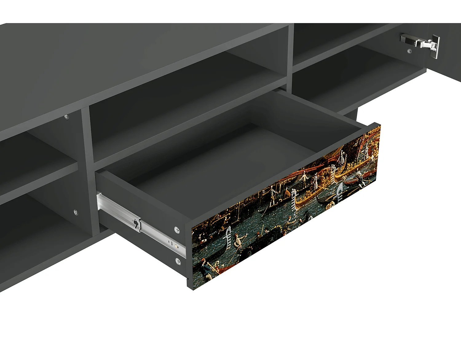 Meuble TV - 170х59х41 cm - T6 - The Bucintoro, Anthracite