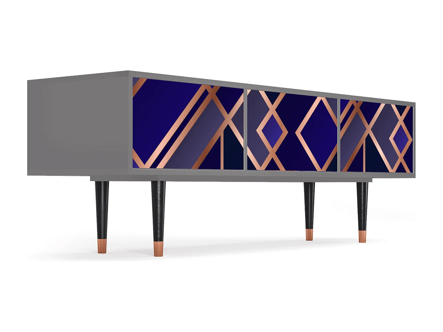 Meuble TV - 170х59х48 cm - T4 - Aquamarine Getsby, Gris