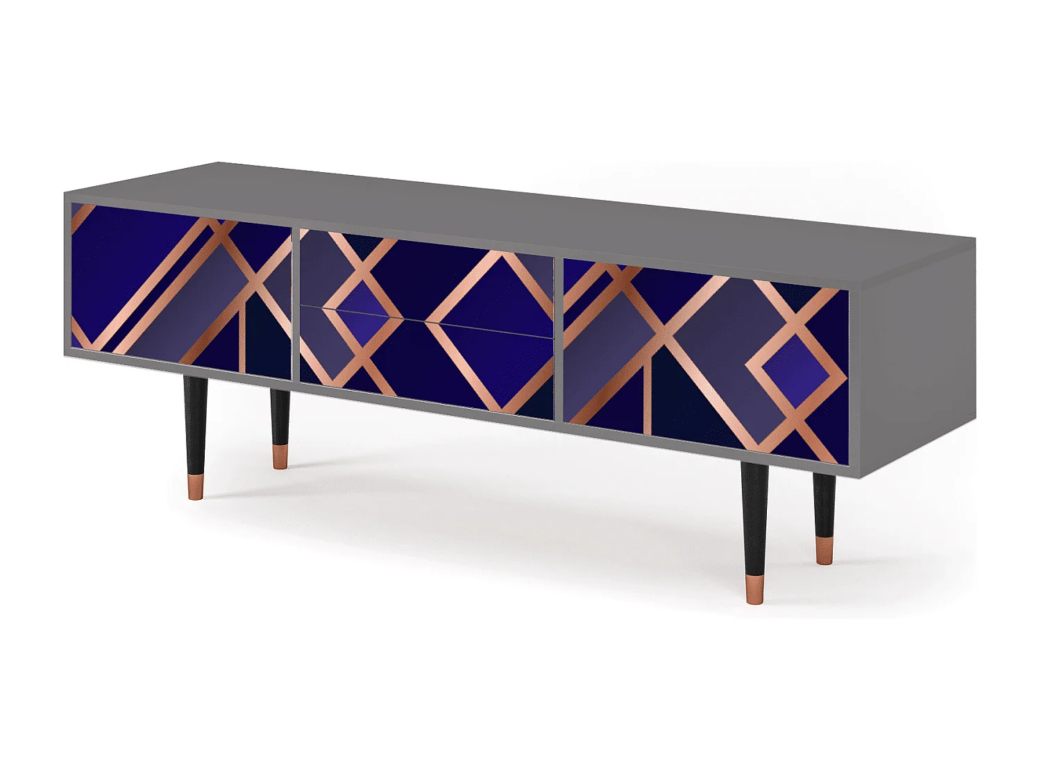 Mueble de TV - 170х59х48 cm - T4 - Aquamarine Getsby, Gris