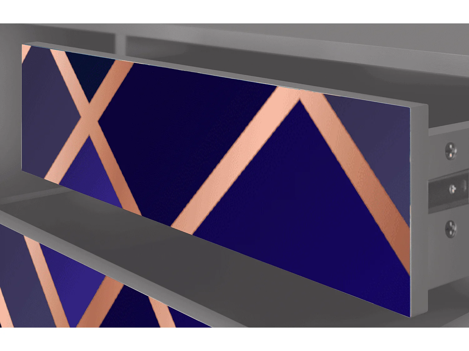 Mueble de TV - 170х59х48 cm - T4 - Aquamarine Getsby, Gris