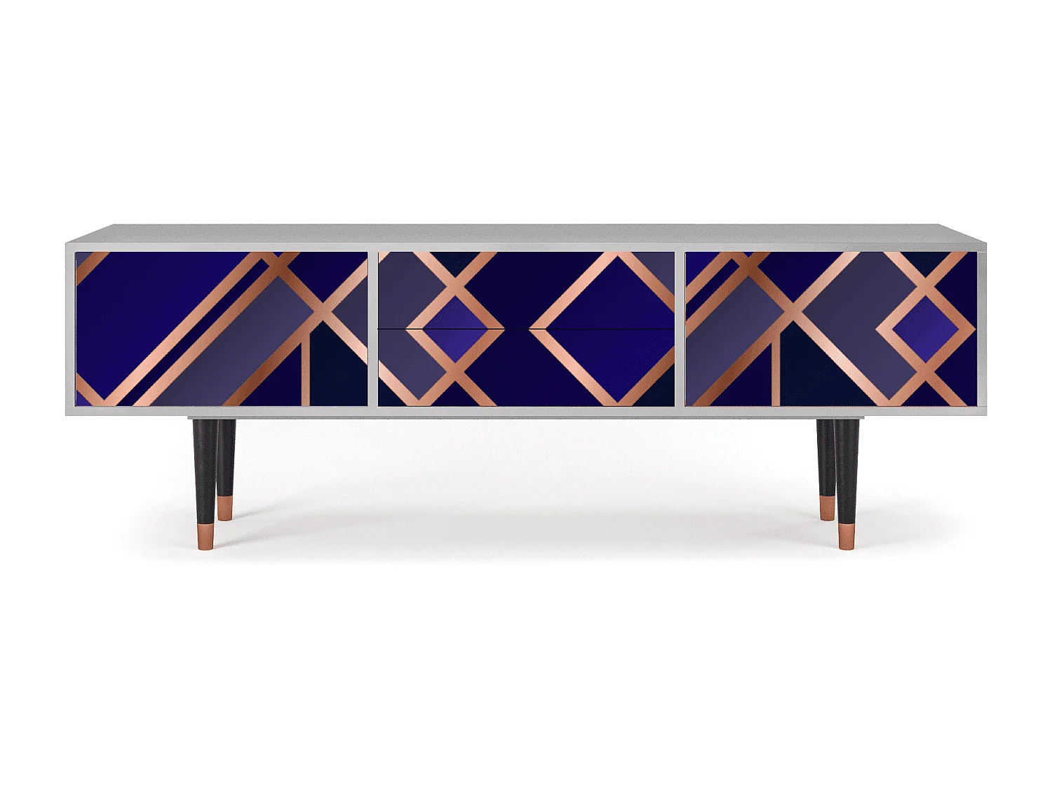 Meuble TV - 170х59х48 cm - T4 - Aquamarine Getsby, Gris