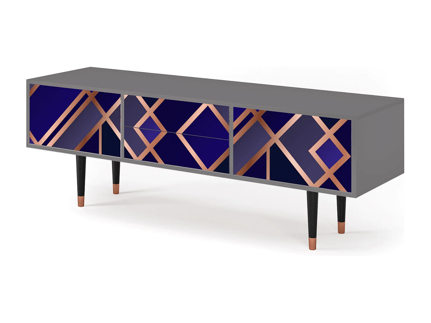 Meuble TV - 170х59х48 cm - T4 - Aquamarine Getsby, Gris