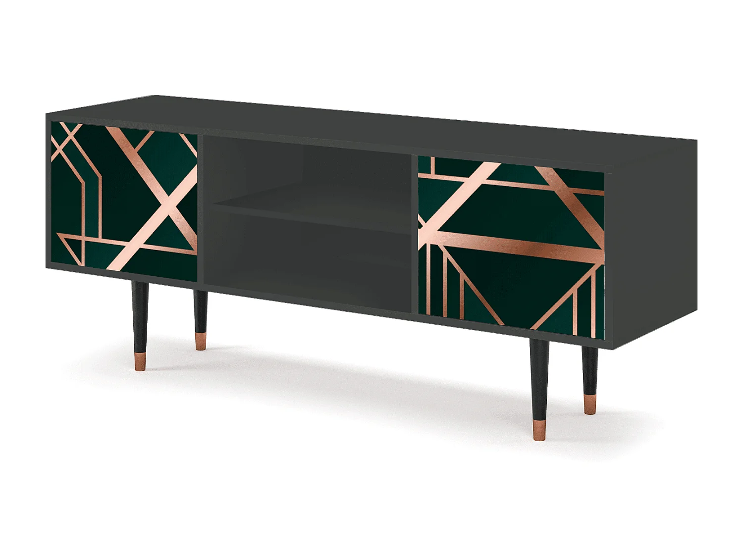 Meuble TV - 170х69х48 cm - T2 - Emerald Gatsby, Anthracite