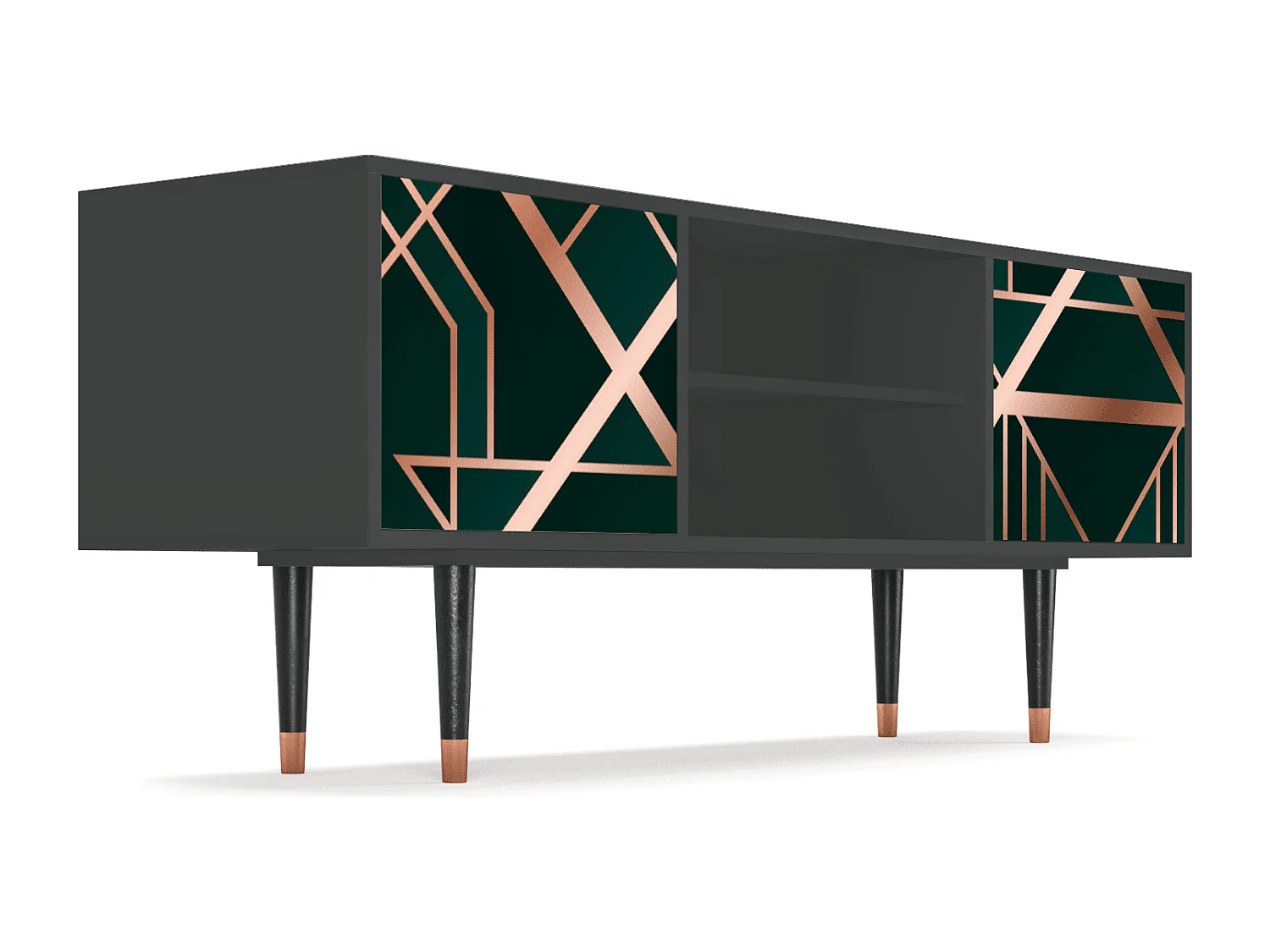 Meuble TV - 170х69х48 cm - T2 - Emerald Gatsby, Anthracite