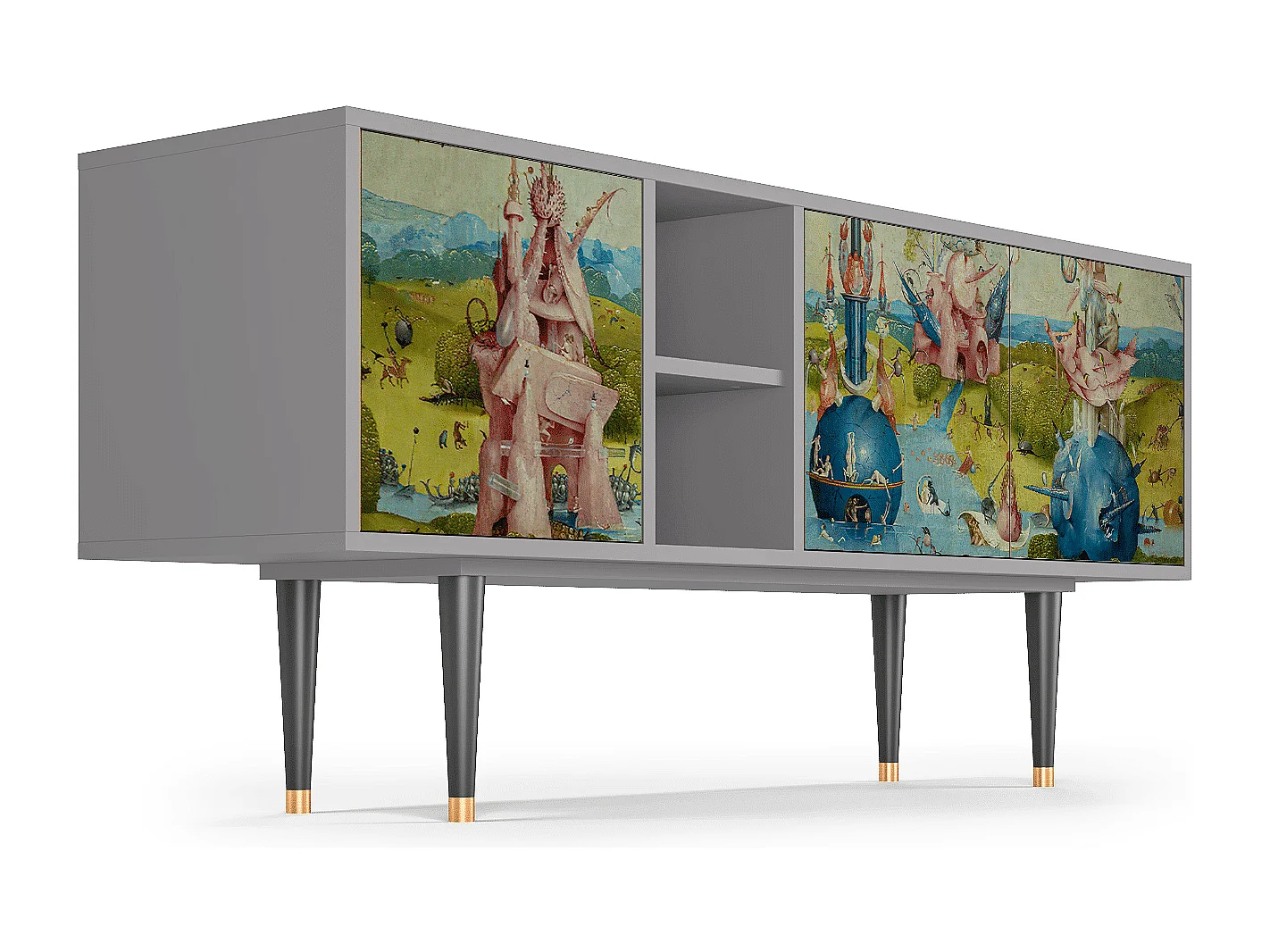 Szafka RTV - 150х69х41 cm - T5 - The Garden 2 by Bosch, Szary