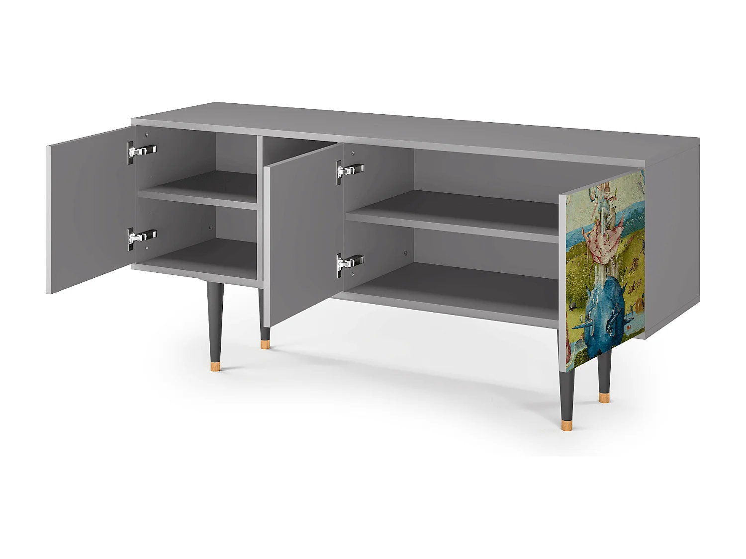 Szafka RTV - 150х69х41 cm - T5 - The Garden 2 by Bosch, Szary