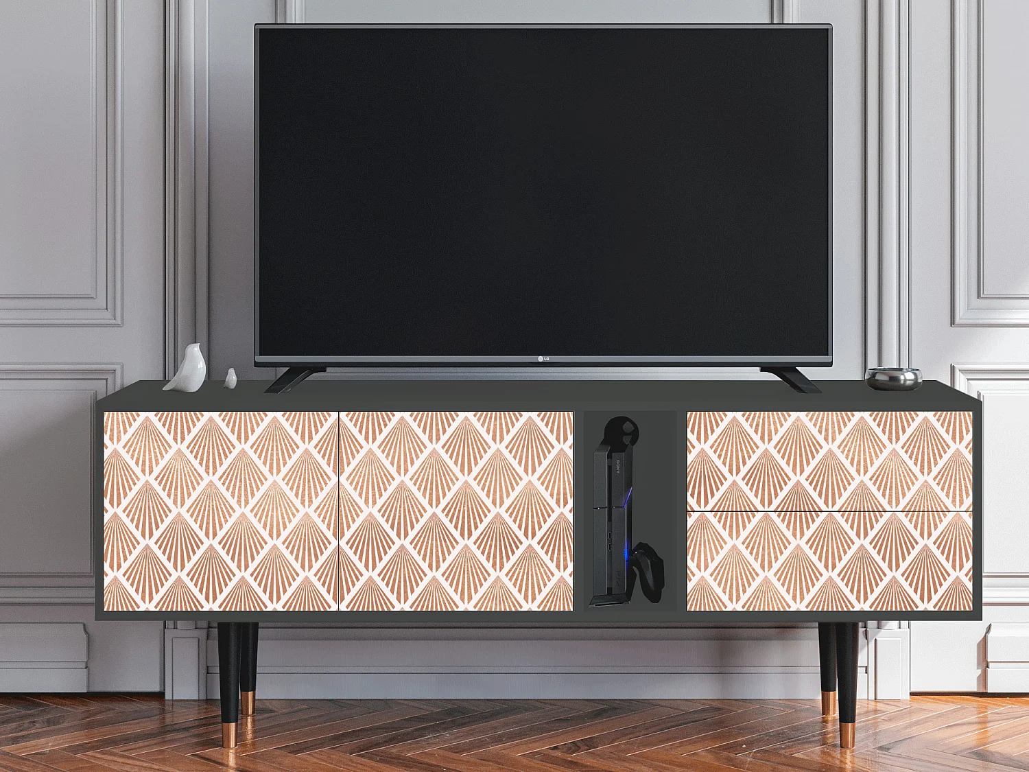 Meuble TV - 170х69х48 cm - T1 - Pastel Sunrise, Anthracite