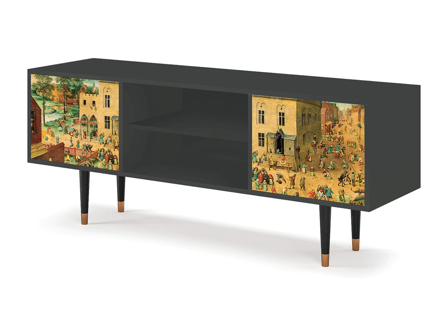 Mueble de TV - 170х69х48 cm - T2 - Children Games, Antracita