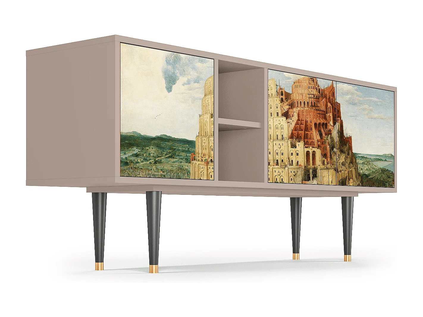 Meuble TV - 150х69х41 cm - T5 - Elder The Tower, Latte