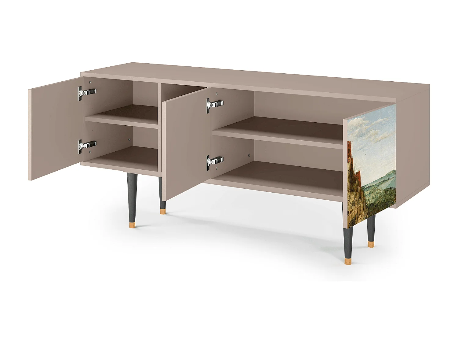 Meuble TV - 150х69х41 cm - T5 - Elder The Tower, Latte