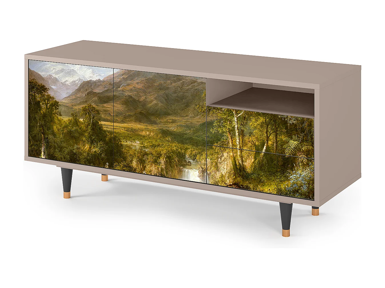 Meuble TV - 125х56х41 cm - T7 - The Heart of the Andes , Latte