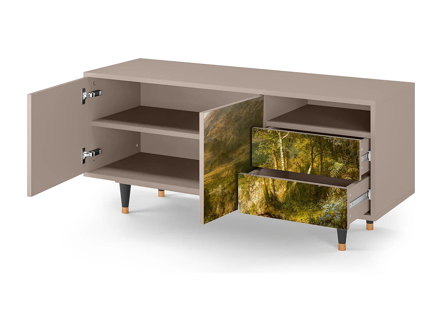 Meuble TV - 125х56х41 cm - T7 - The Heart of the Andes , Latte