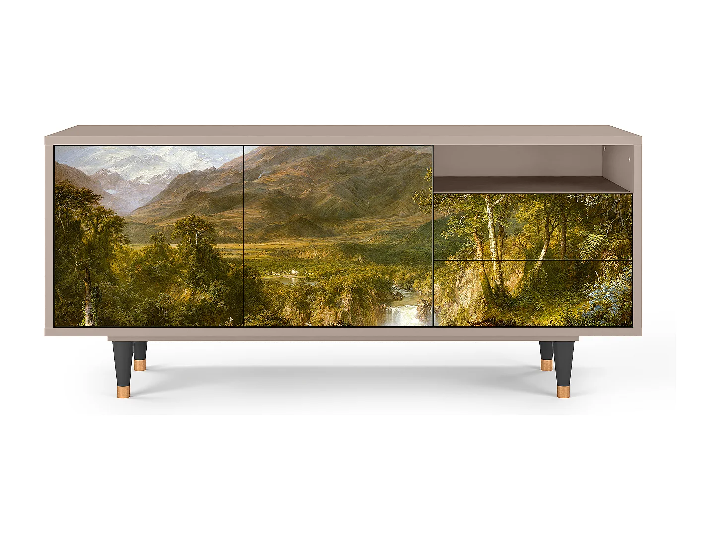 Meuble TV - 125х56х41 cm - T7 - The Heart of the Andes , Latte