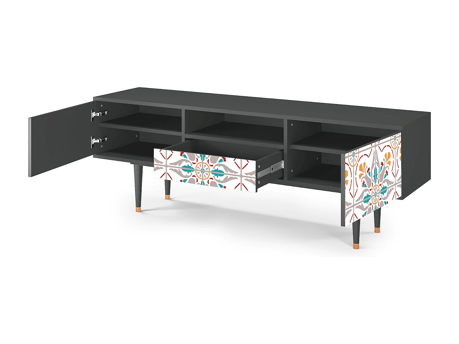 TV-meubel - 170х59х41 cm - T6 - Spring Ceramics, Antraciet