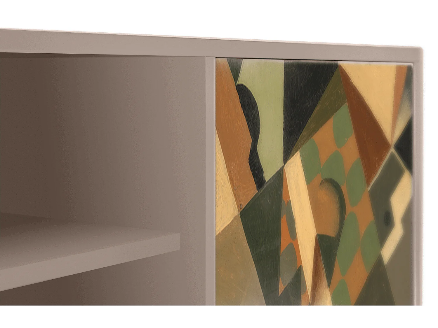 Meuble TV - 170х69х48 cm - T2 - Glass and Checkerboard, Latte