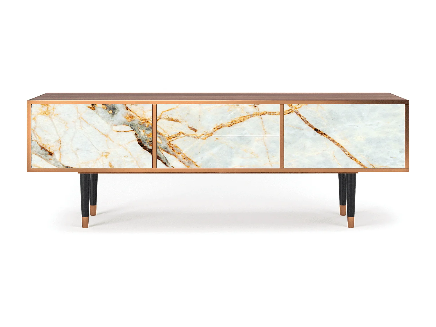 Meuble TV - 170х59х48 cm - T4 - Sabley Marble, Noyer