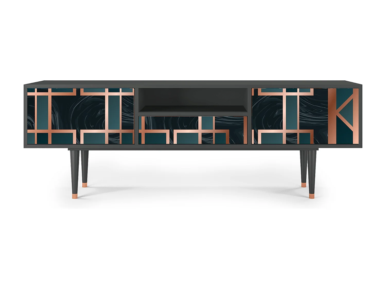 Meuble TV - 170х59х41 cm - T6 - Emerald Metro, Anthracite