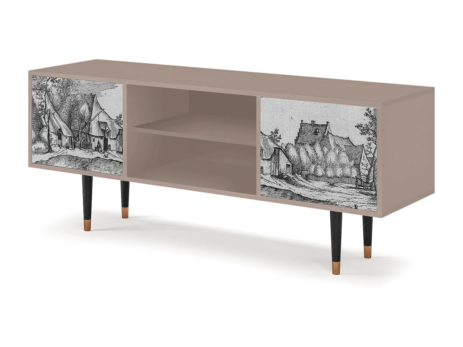 Meuble TV - 170х69х48 cm - T2 - Farms in a Village, Latte