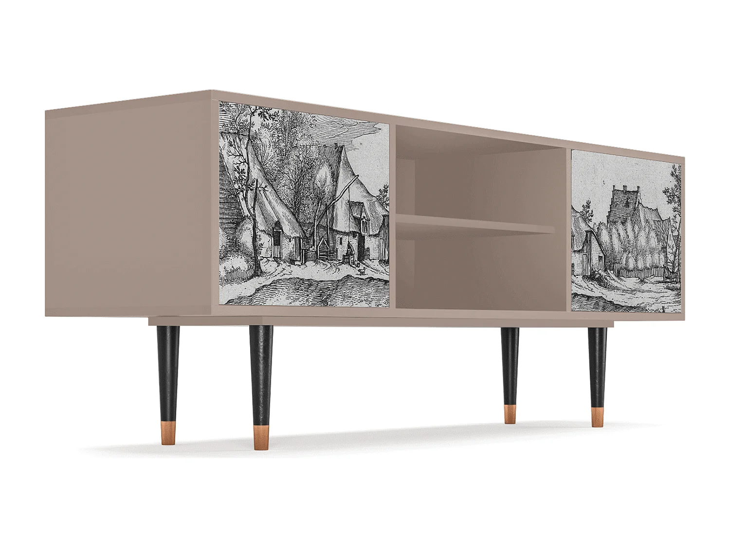 Meuble TV - 170х69х48 cm - T2 - Farms in a Village, Latte