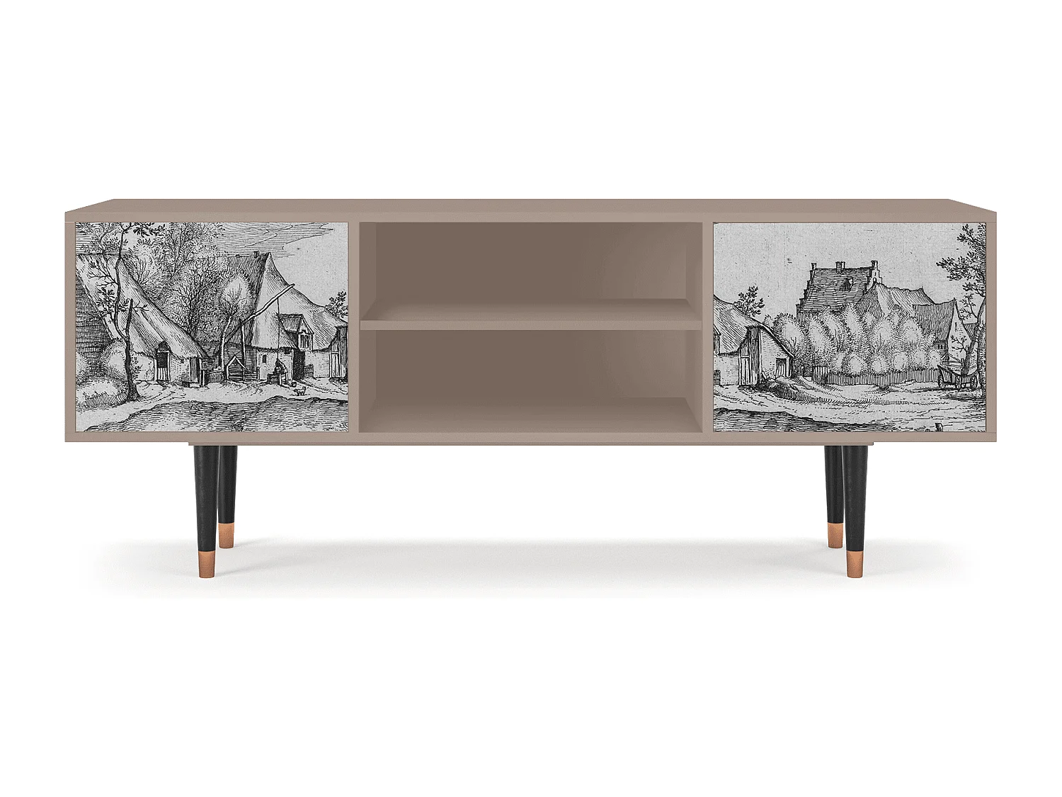 Meuble TV - 170х69х48 cm - T2 - Farms in a Village, Latte