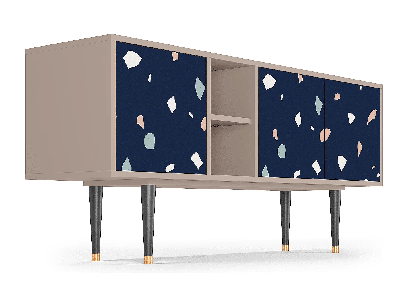 Meuble TV - 150х69х41 cm - T5 - Space Satellites, Latte