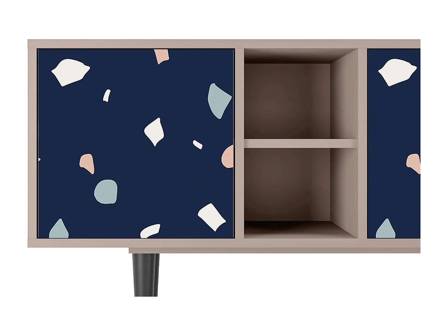 Meuble TV - 150х69х41 cm - T5 - Space Satellites, Latte