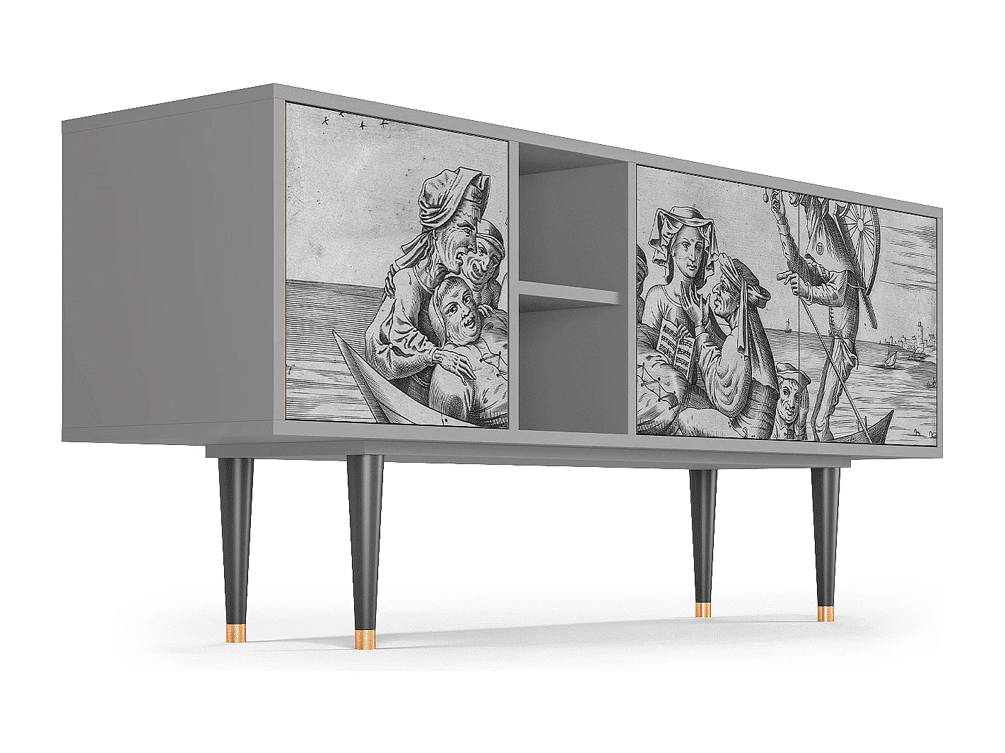 Mobile TV - 150х69х41 cm - T5 - Blau Schuyte, Grigio