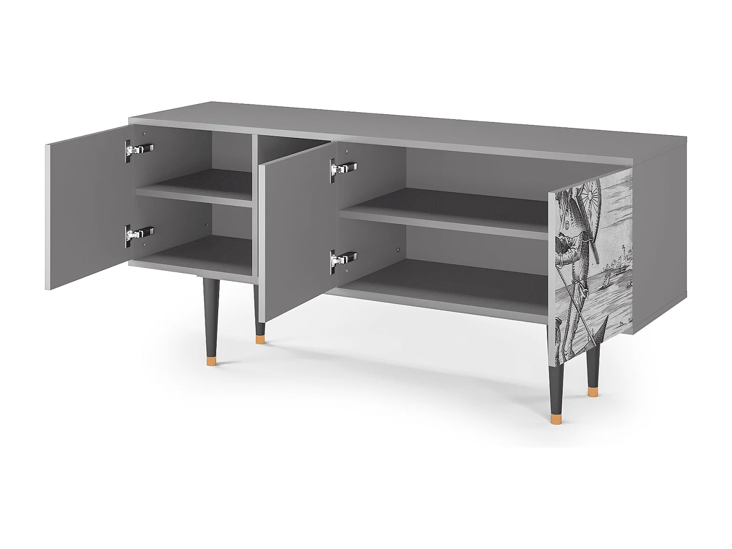 Mobile TV - 150х69х41 cm - T5 - Blau Schuyte, Grigio