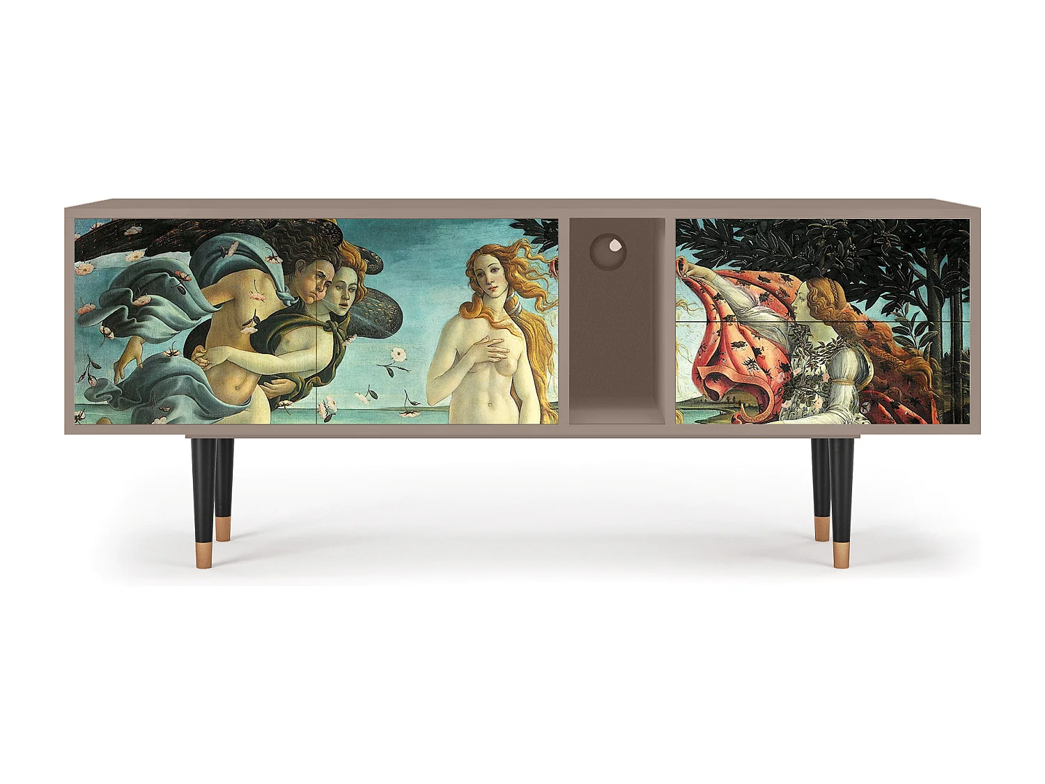 Szafka RTV - 170х69х48 cm - T1 - The Birth of Venus, Latte
