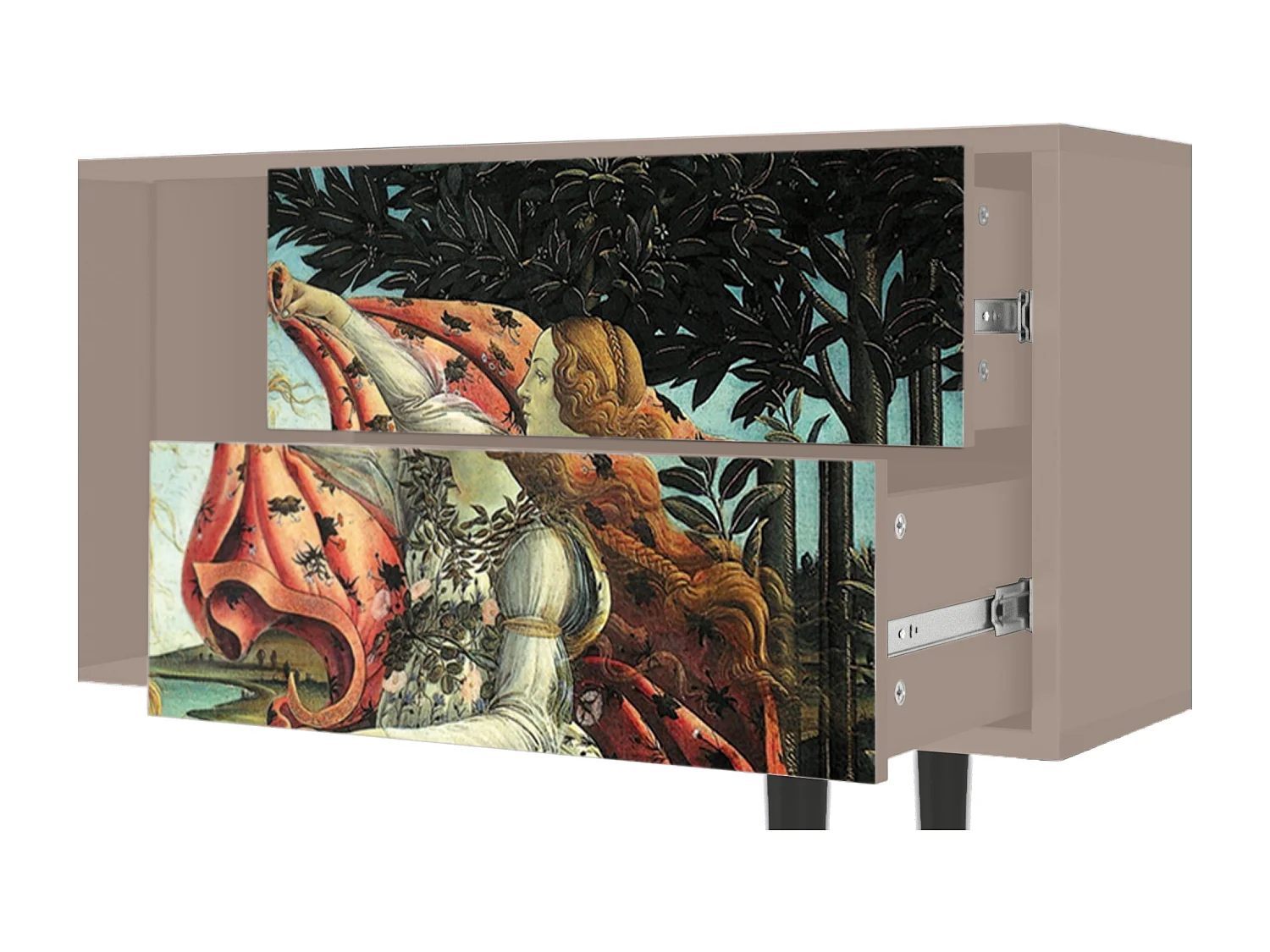 Szafka RTV - 170х69х48 cm - T1 - The Birth of Venus, Latte