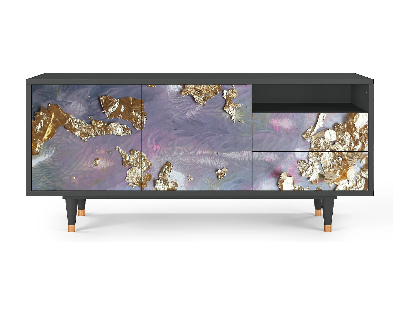 Mobile TV - 125х56х41 cm - T7 - Planet Earth, Antracite