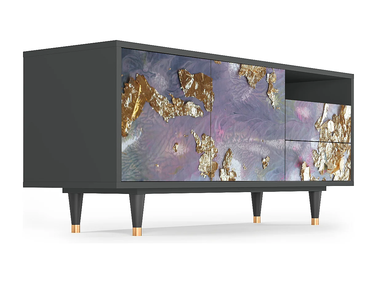 Mobile TV - 125х56х41 cm - T7 - Planet Earth, Antracite