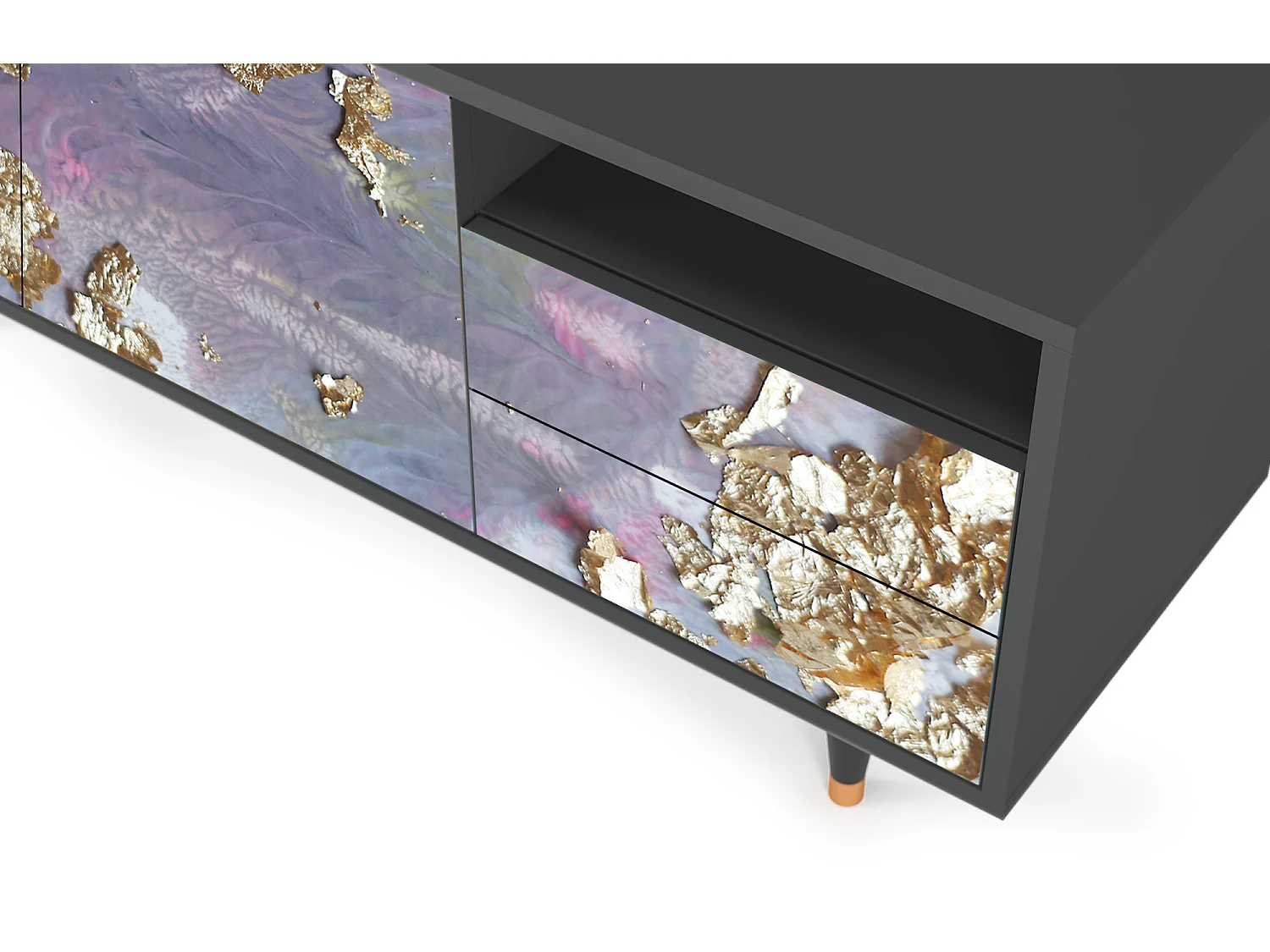 Mobile TV - 125х56х41 cm - T7 - Planet Earth, Antracite