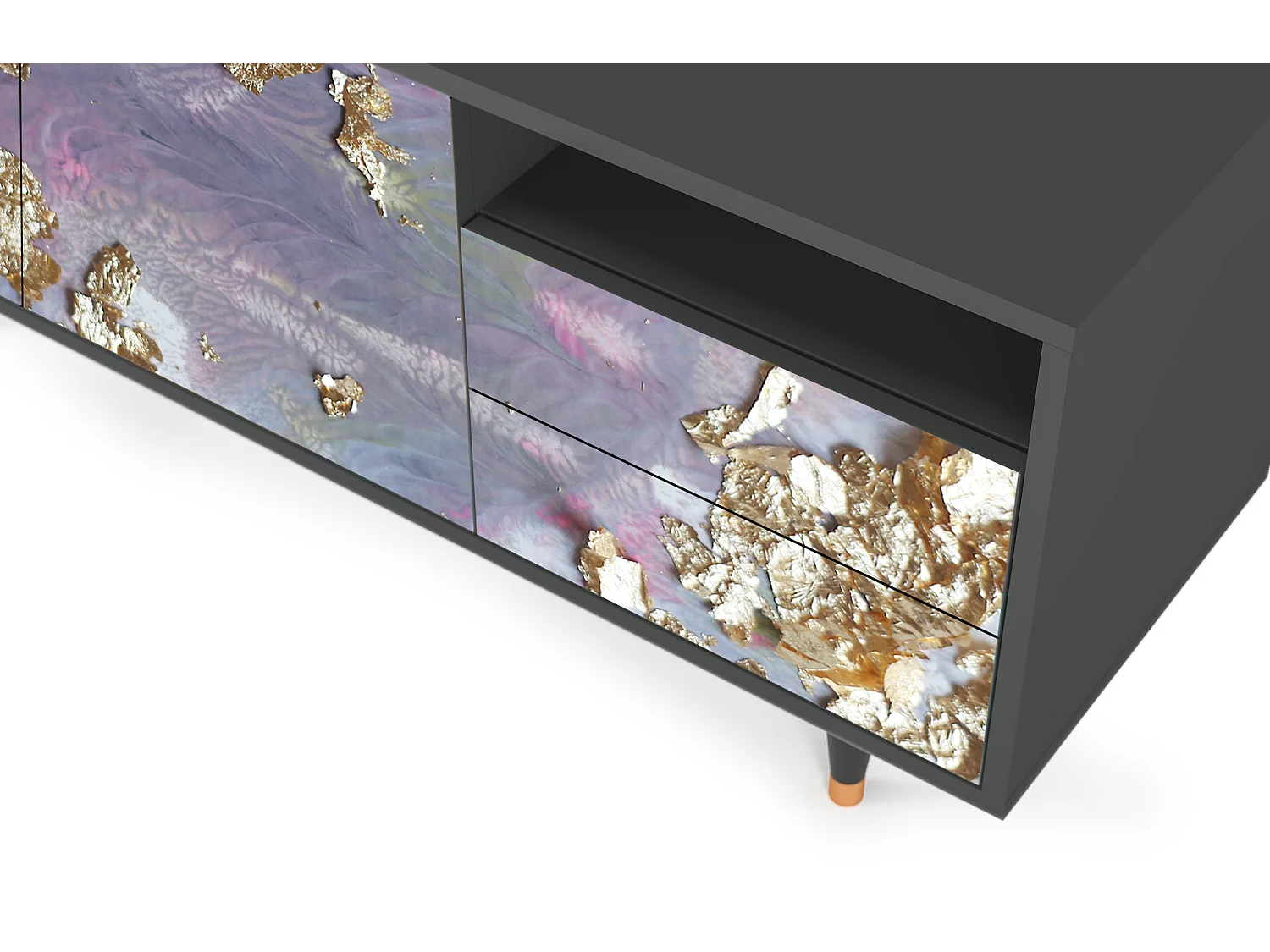 Meuble TV - 125х56х41 cm - T7 - Planet Earth, Anthracite