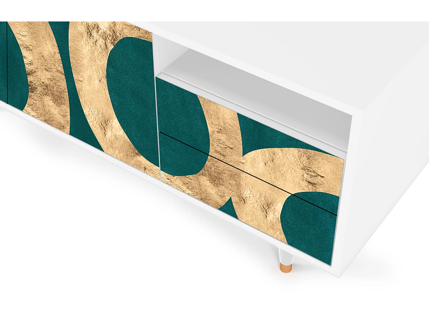 Mobile TV - 125х56х41 cm - T7 - Zircon Sphere, Bianco