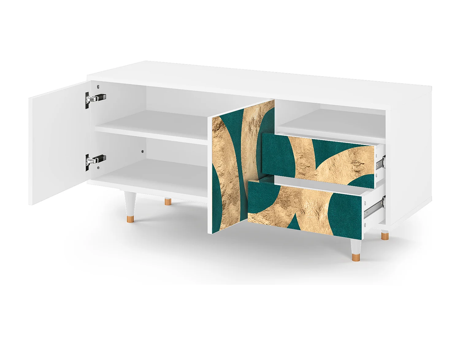 Mobile TV - 125х56х41 cm - T7 - Zircon Sphere, Bianco