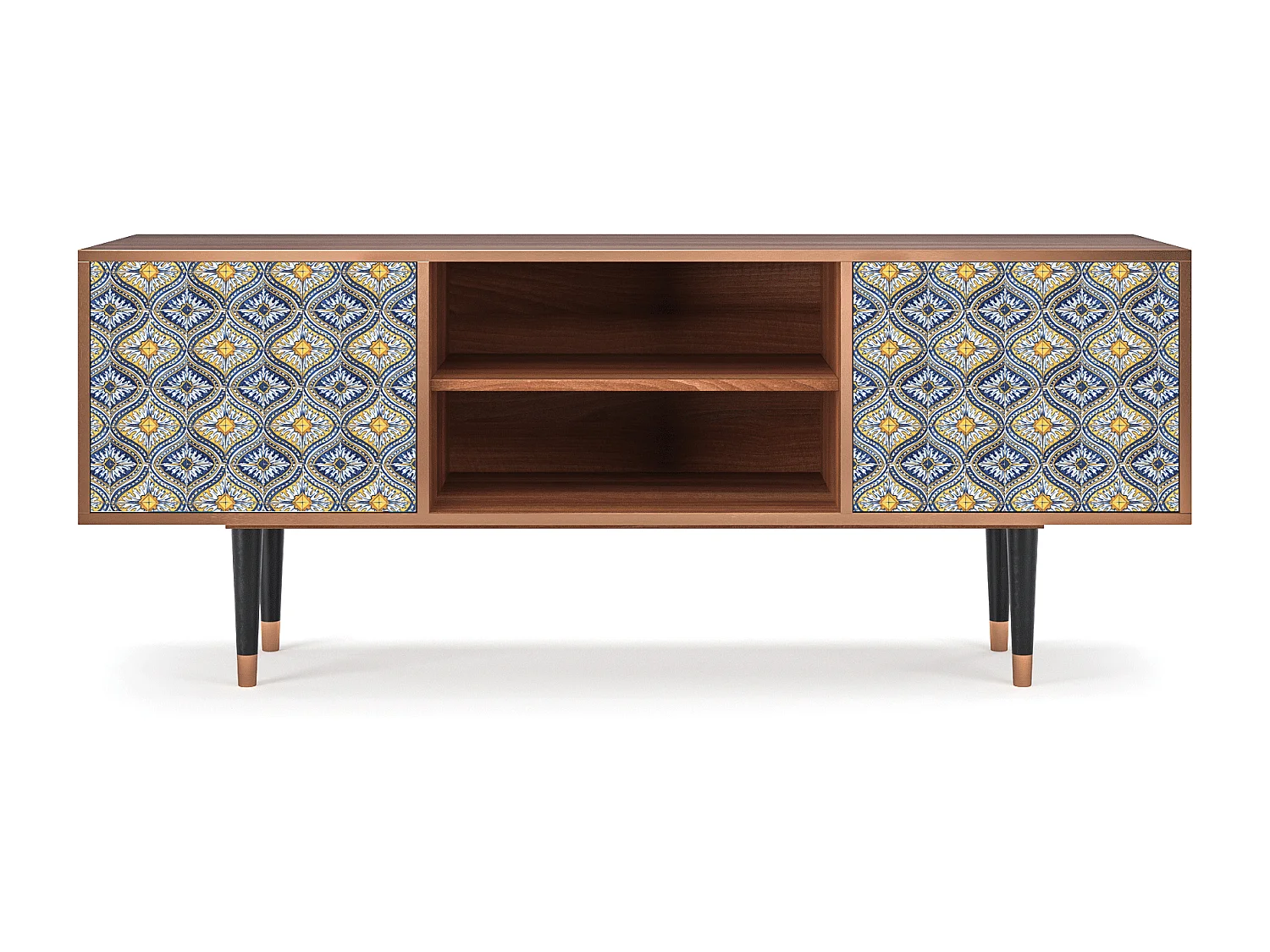 Mobile TV - 170х69х48 cm - T2 - Illusory Pattern, Noce