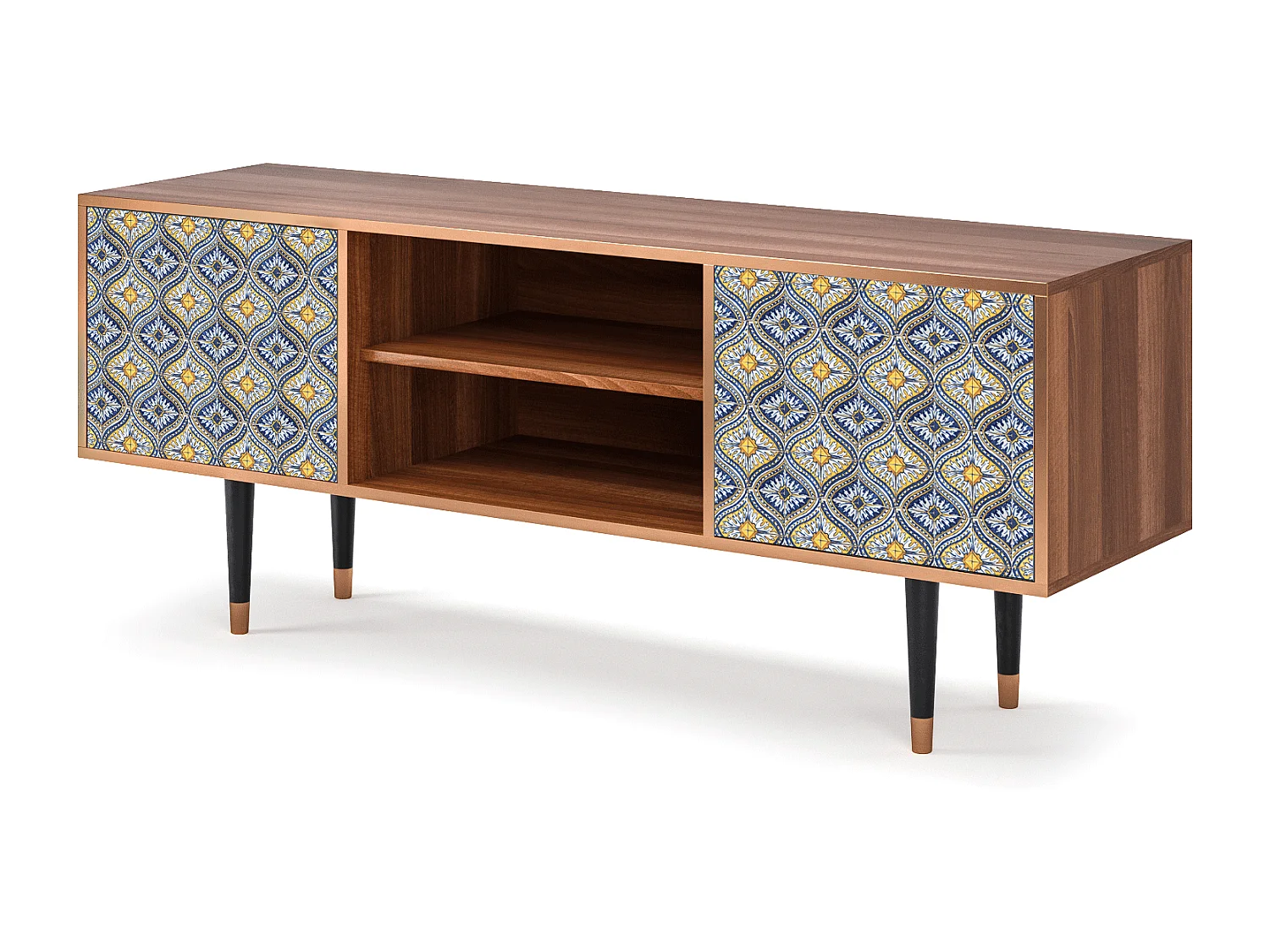 Mobile TV - 170х69х48 cm - T2 - Illusory Pattern, Noce