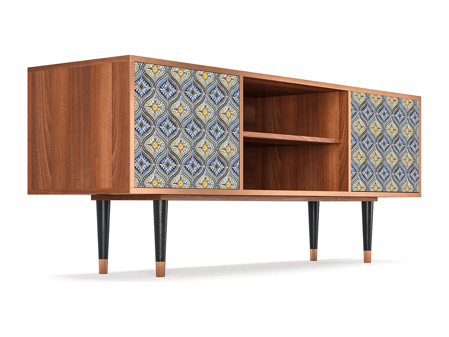 Mobile TV - 170х69х48 cm - T2 - Illusory Pattern, Noce