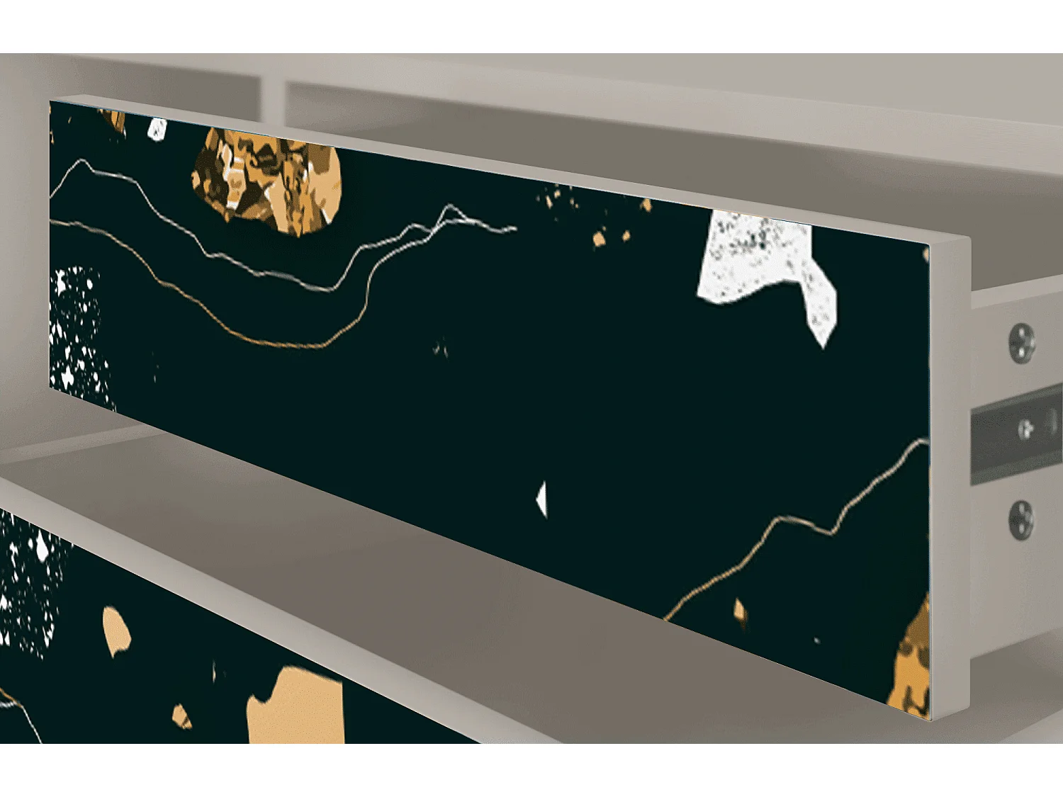 Szafka RTV - 170х59х48 cm - T4 - Space Rocks, Piaskowy