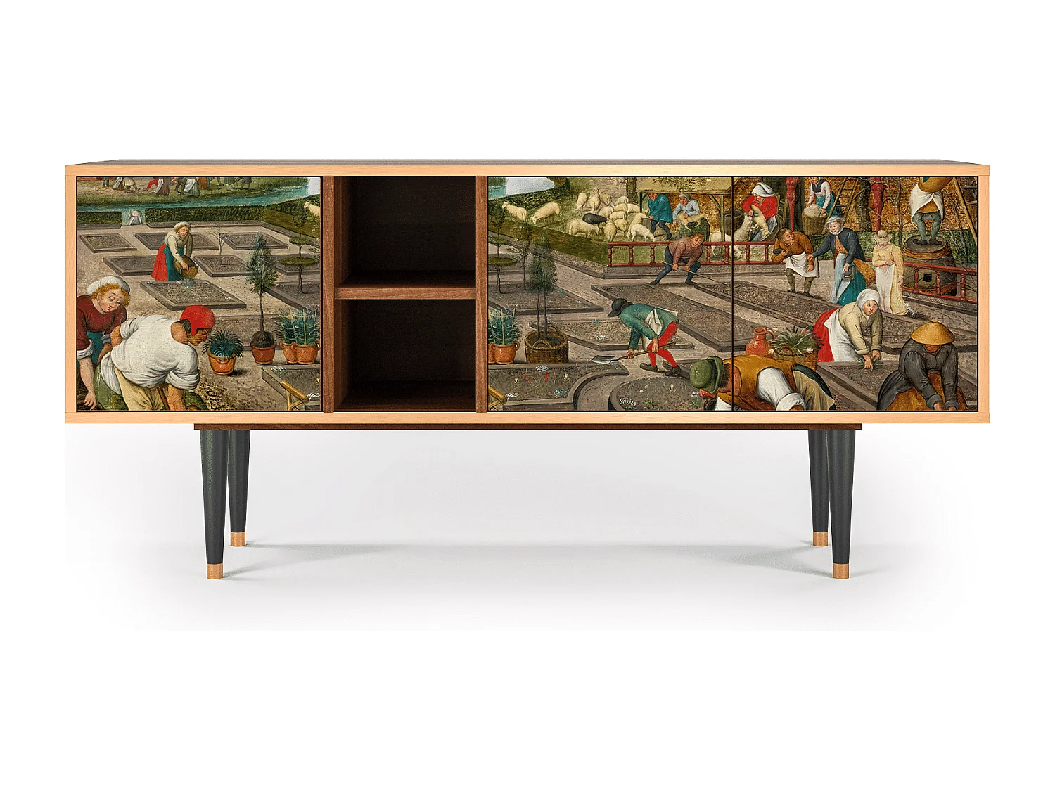 Szafka RTV - 150х69х41 cm - T5 - The Younger - Spring, Orzech