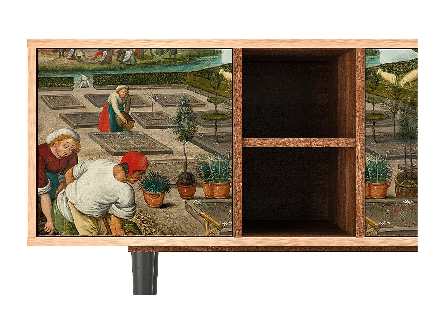 Szafka RTV - 150х69х41 cm - T5 - The Younger - Spring, Orzech