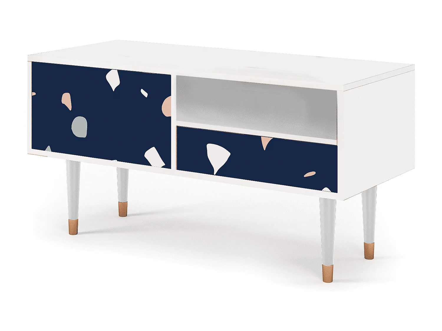 Meuble TV - 115х59х48 cm - T3 - Space Satellites, Blanc