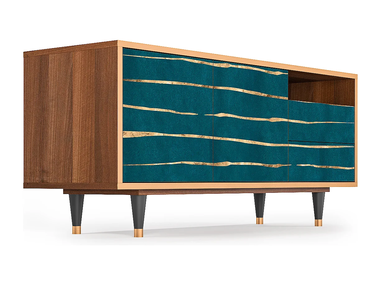 TV-meubel - 125х56х41 cm - T7 - Ocean Drive, Walnoot