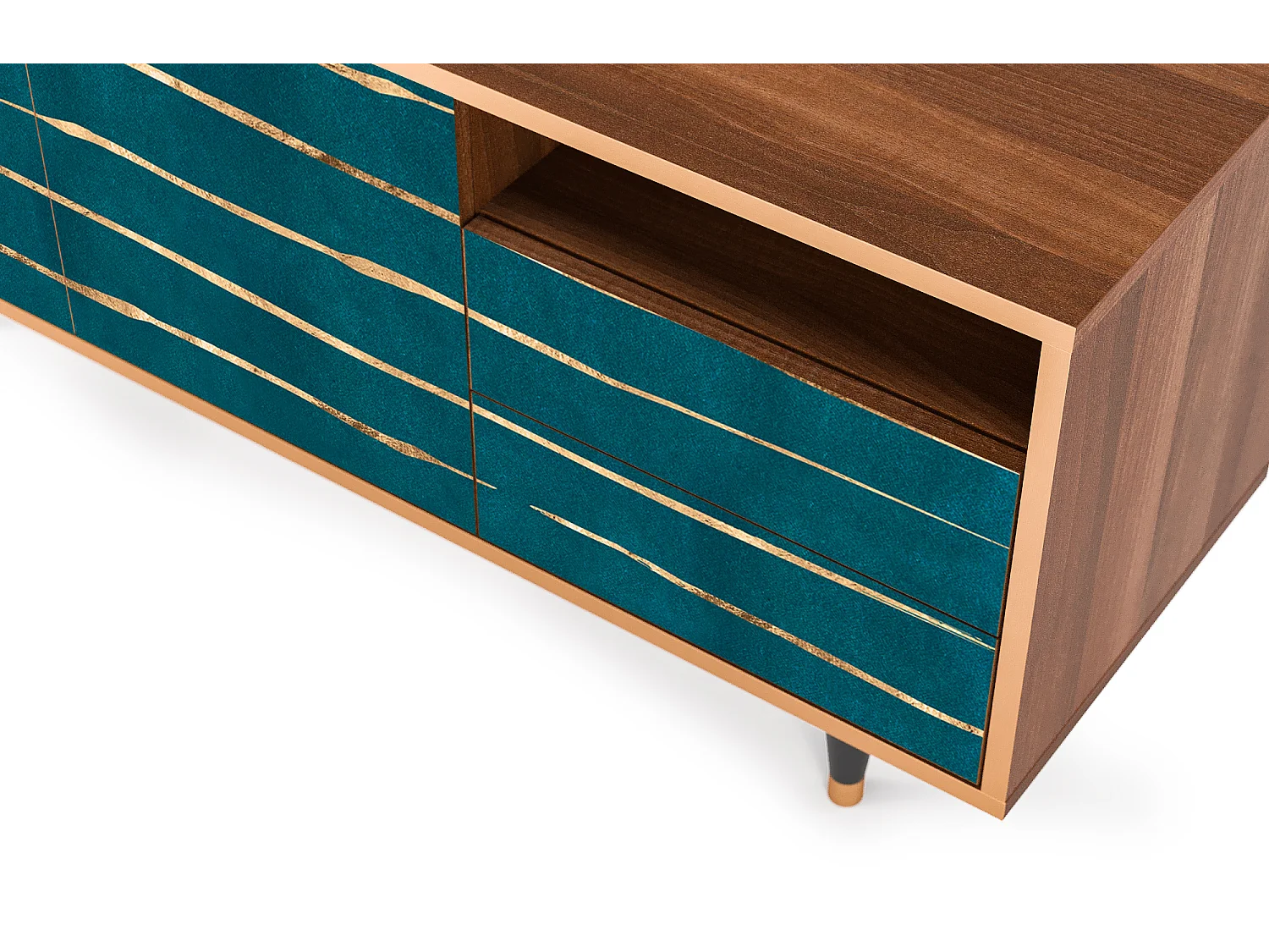 Mueble de TV - 125х56х41 cm - T7 - Ocean Drive, Nogal