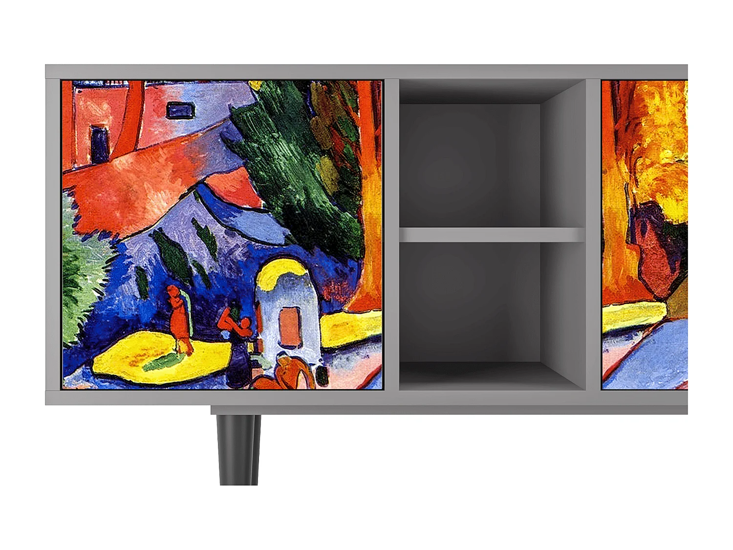 Mobile TV - 150х69х41 cm - T5 - The Turning Road, Grigio