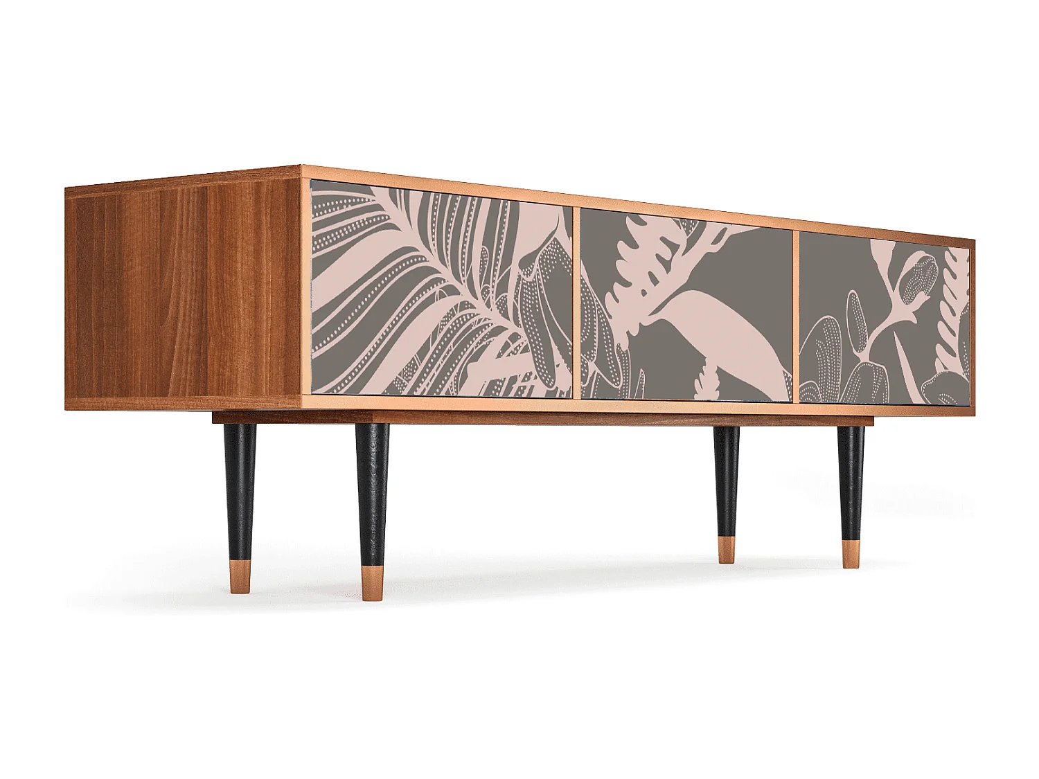 TV-Möbel - 170х59х48 cm - T4 - Issabelline Flower, Walnuss