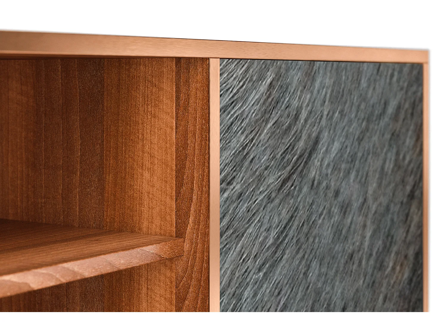 Meuble TV - 170х69х48 cm - T2 - Peanut Hair, Noyer